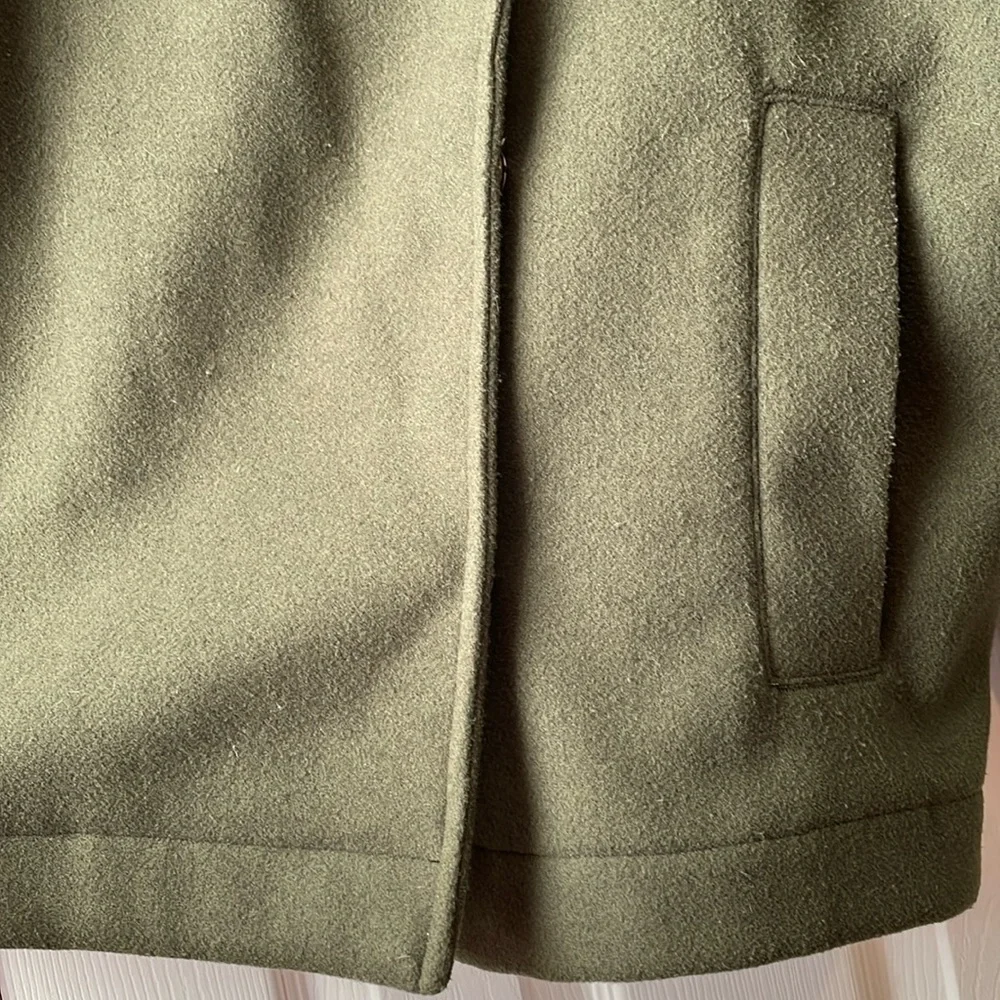 Banana Republic Factory Melton Moto Jacket Green Small - Picture 9 of 16